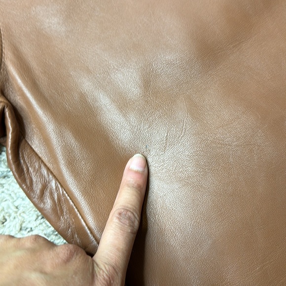 LAMARQUE Adeline Leather Pant Size 28 Tan NWT - Picture 9 of 13